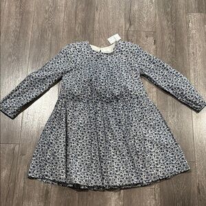 NWT Crewcuts J. crew blue floral long sleeve dress 10